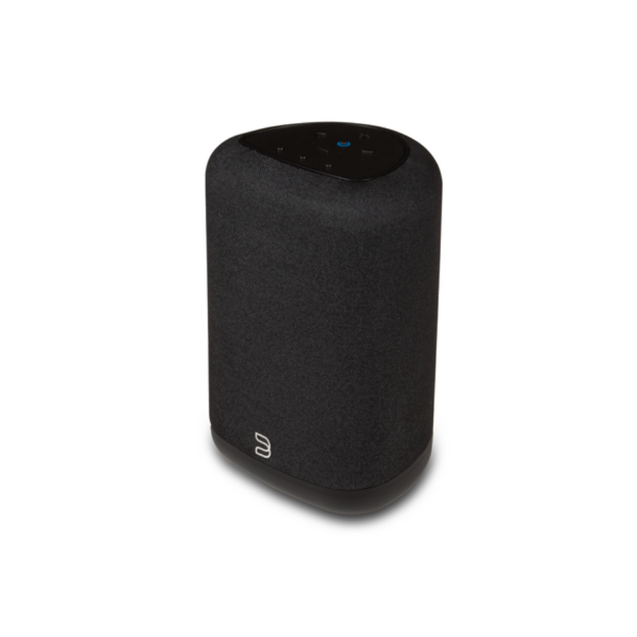 Black speaker on a white background
